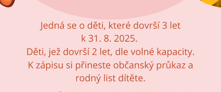 Zápis do MŠ