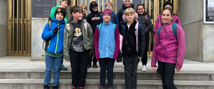 Naši páťáci v Praze v Národním zemědělském muzeu