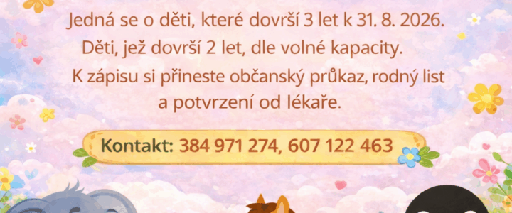 Zápis do MŠ